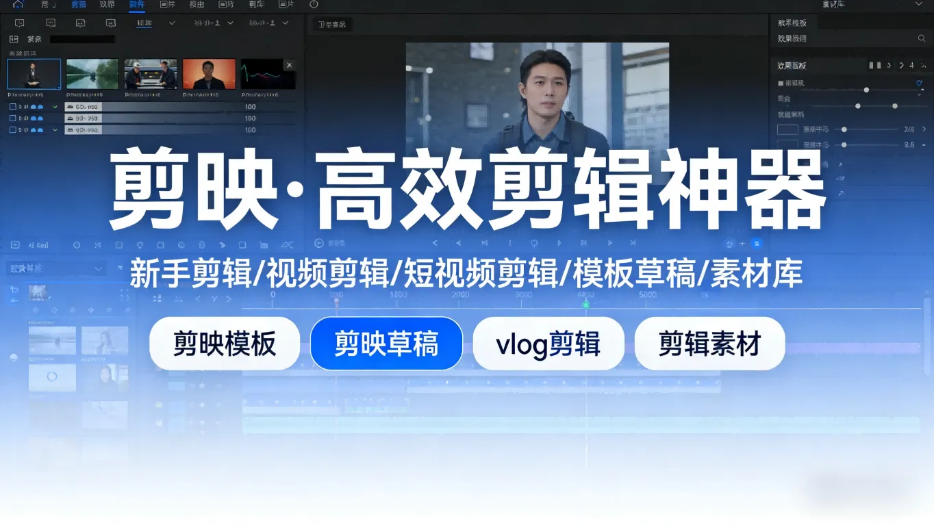 新手剪视频封神！900套剪映模板草稿，一键出片不费力